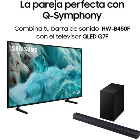 Samsung HW-B450F/ZF Barra de Sonido 2.1 con Subwoofer Inalámbrico, Bluetooth, Dolby Audio, DTS Virtual:X, Bass Boost, Titan Black Samsung HW-B450F/ZF Barra de Sonido 2.1 con Subwoofer Inalámbrico, Bluetooth, Dolby Audio, DTS Virtual:X, Bass Boost, Titan Black